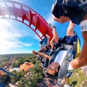parques busch gardens sheikra camera insta360 360 montanha russa atrações atração roller coaster